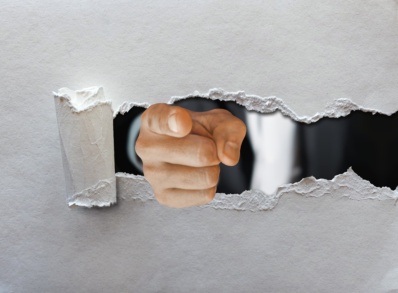 Point, man, pointing — Stand Out with Trade Show Fabrication that Attract and Convert